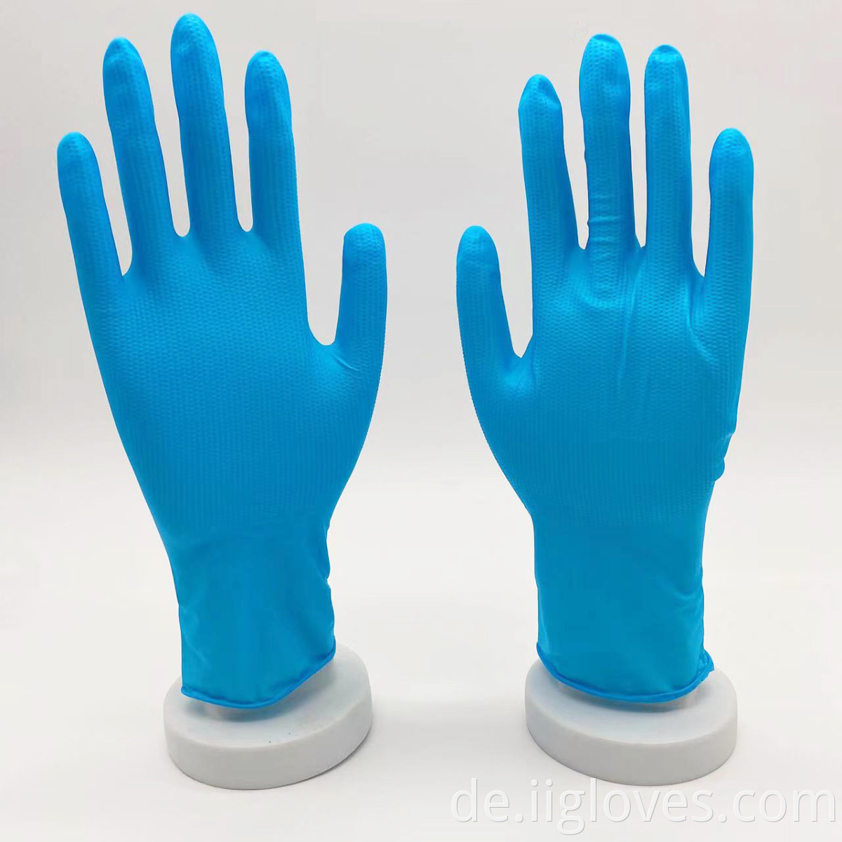 32 cm Länge Blau Nitrilhandschuhe Hochleistungsöl Säure Alkali resistent